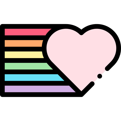 Love rainbow flag love and romance flag icon
