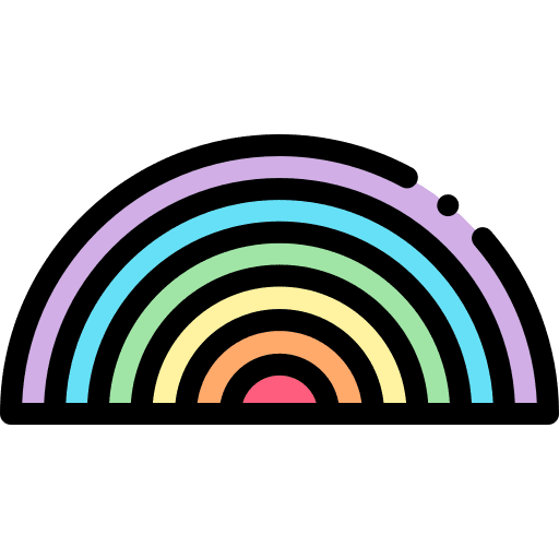 Rainbow lgbtq rainbow pride icon