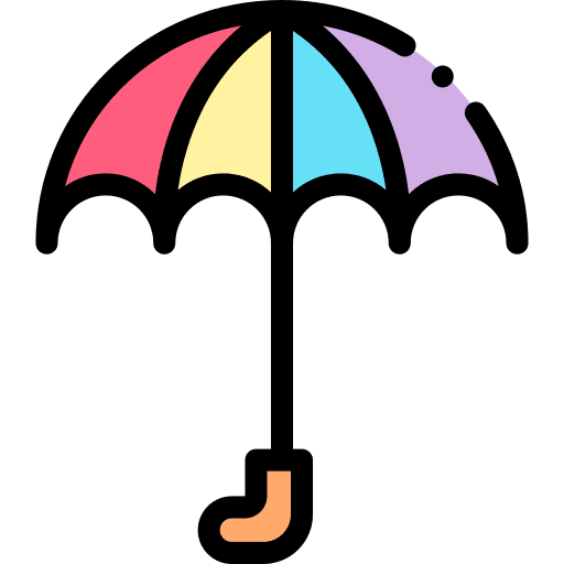Umbrella rain rainbow flag weather icon Umbrella rain rainbow flag weather icon