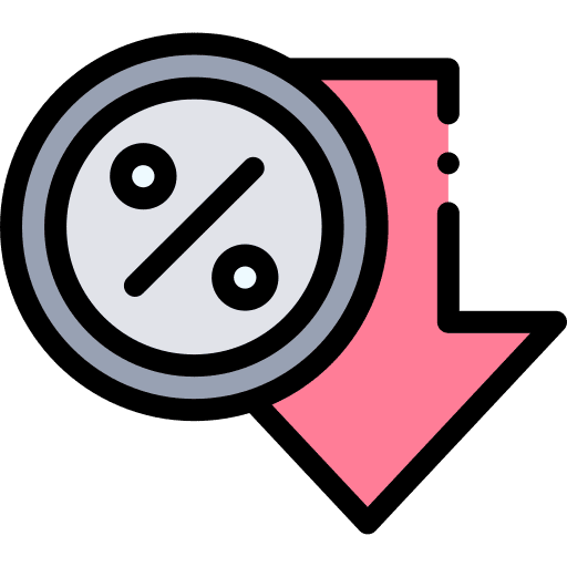 Rate interest rate bargains commerce and shopping icon