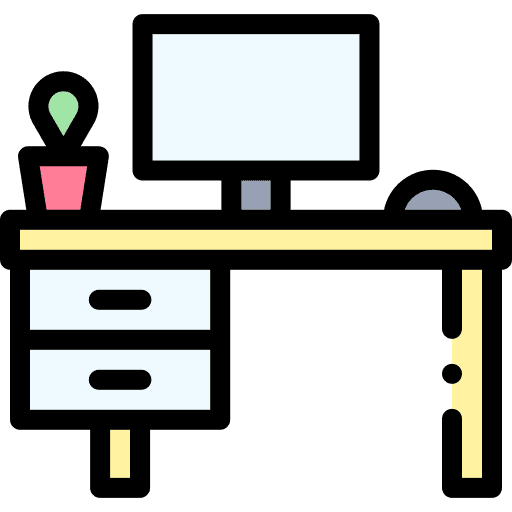 Workspace work station table workbench icon