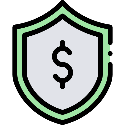 Shield dollar business and finance protection icon Shield dollar business and finance protection icon
