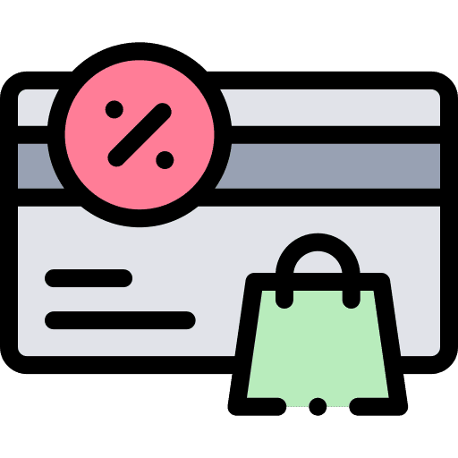Shopping chip shopping center debit card icon Shopping chip shopping center debit card icon