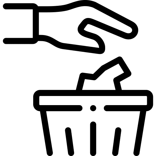 Garbage littering throw furniture and household icon