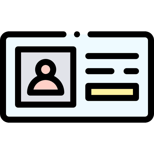 Id card pass about person admission icon Id card pass about person admission icon