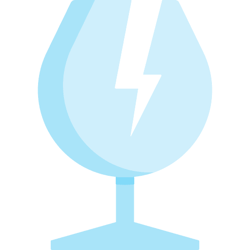 Broken glass symbol logistics broken glass icon
