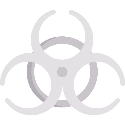 Toxic danger sign biological hazard icon