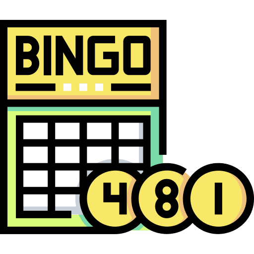 Bingo lottery gambling number icon