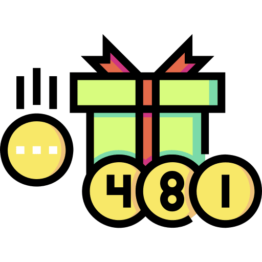Gift casino box lottery icon