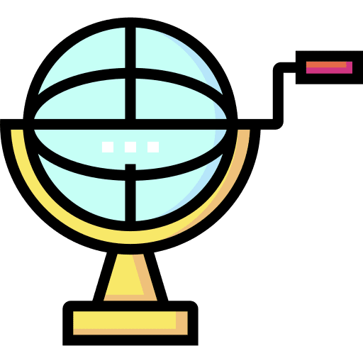 Lottery wheel casino bet icon
