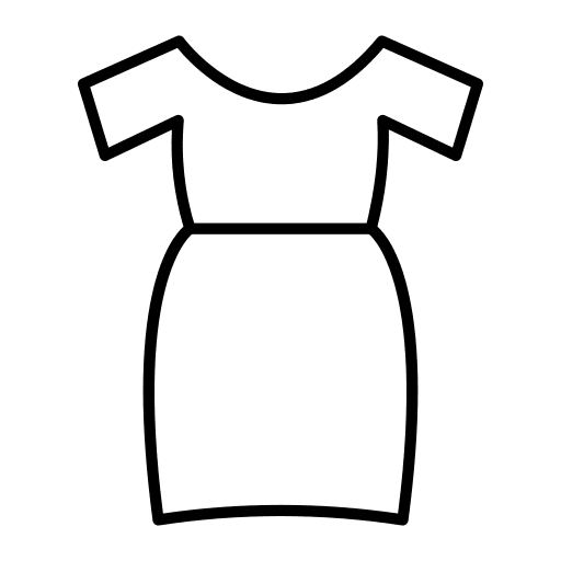 Dress elegant garment clothes icon