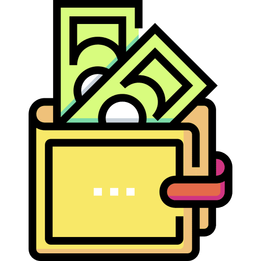Wallet billfold cash money icon Wallet billfold cash money icon