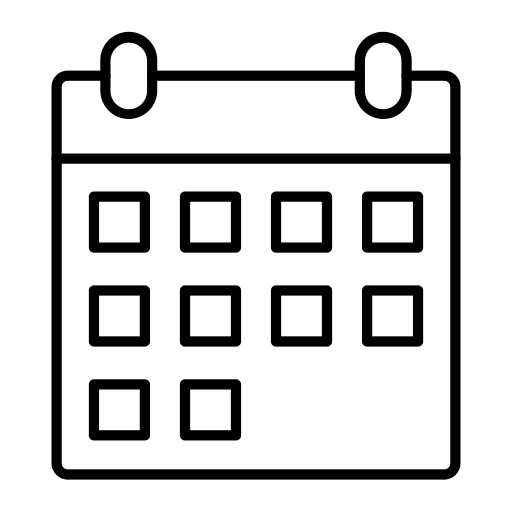 Calendar schedule year time and date icon