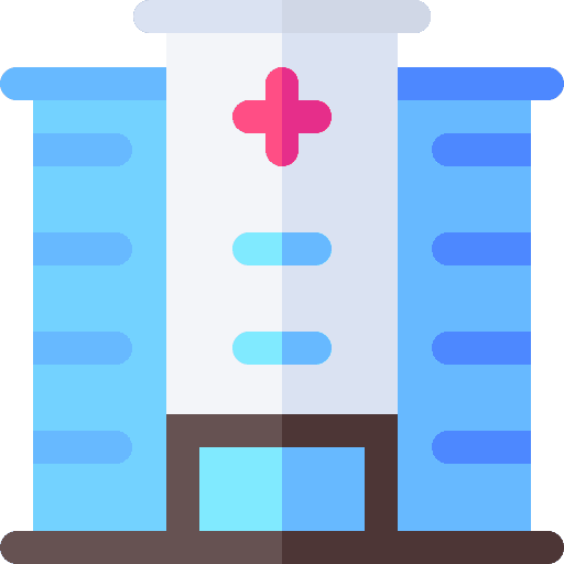 Hospital urban architecture and city architectonic icon Hospital urban architecture and city architectonic icon