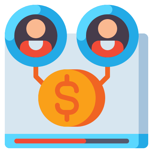 Affliation streaming marketing online icon