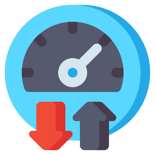 Bitrate computer seo and web indicator icon