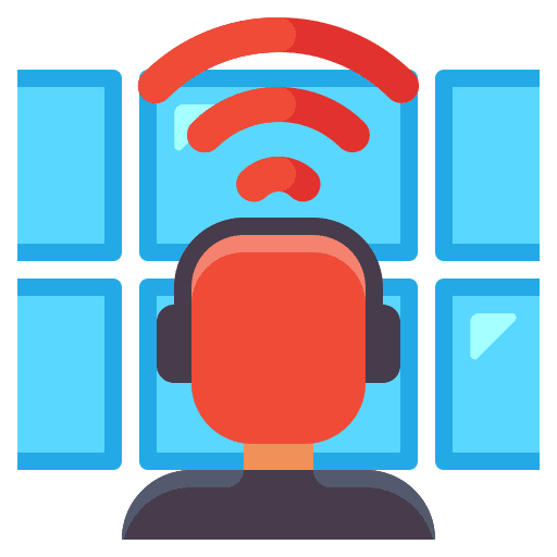 Live production live streaming wifi icon