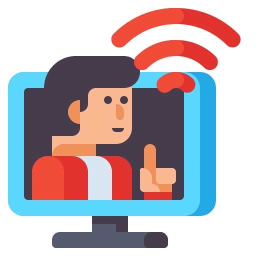 Lecture conference elearning wifi icon Lecture conference elearning wifi icon
