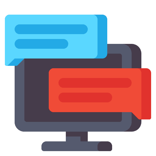 Live chat online speech bubble communications icon Live chat online speech bubble communications icon