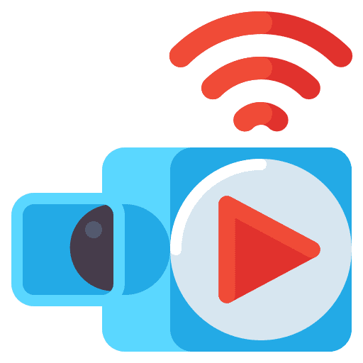 Live streaming sharing video multimedia icon Live streaming sharing video multimedia icon