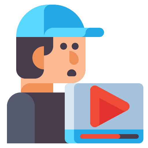 Reaction video music and multimedia video player people icon Reaction video music and multimedia video player people icon