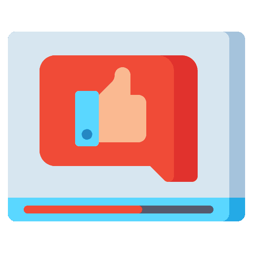 Review social media feedback social network icon Review social media feedback social network icon