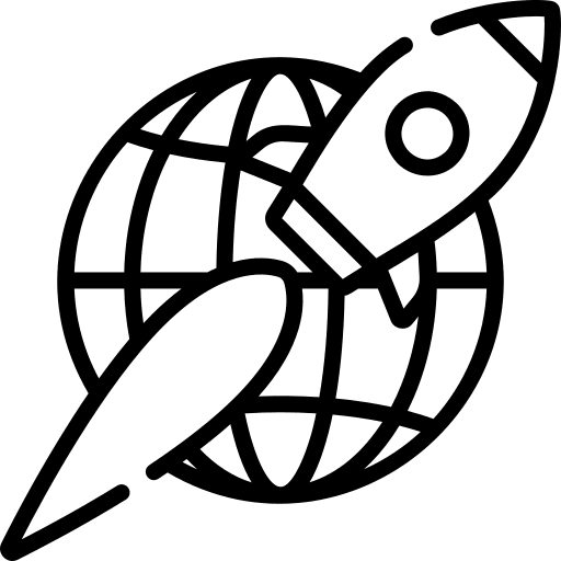 Speed speed internet rocket icon