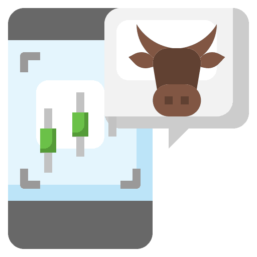 Bull market trading investment trade icon