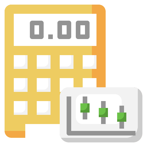 Calculator numbers graph calculate icon Calculator numbers graph calculate icon