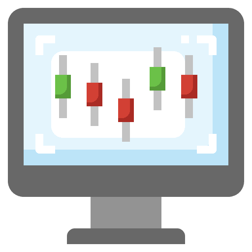Computer computer stock business and finance icon