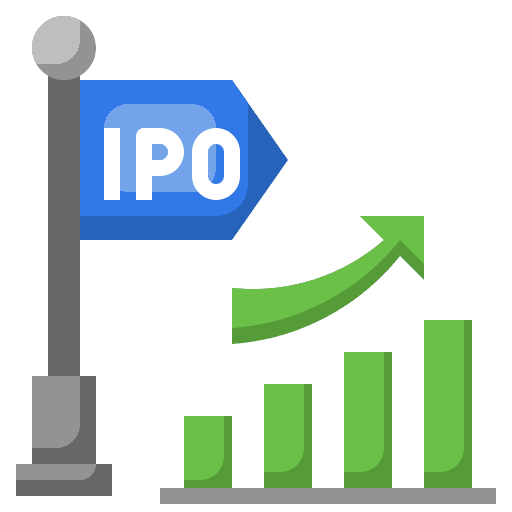 Ipo growth initial public offering financial icon