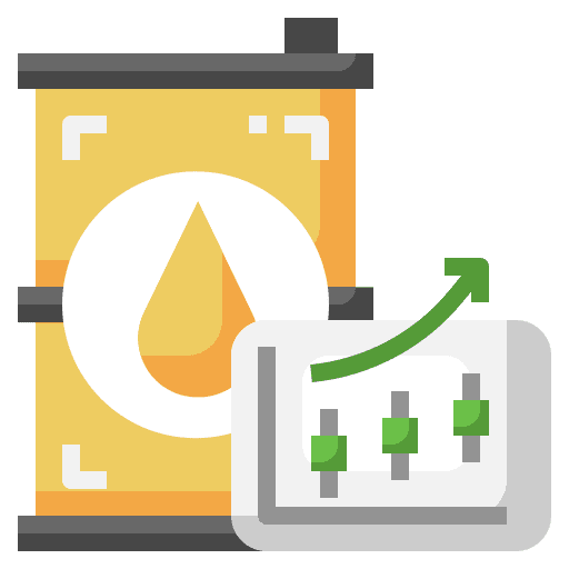 Oil barrel chart oil business and finance icon Oil barrel chart oil business and finance icon
