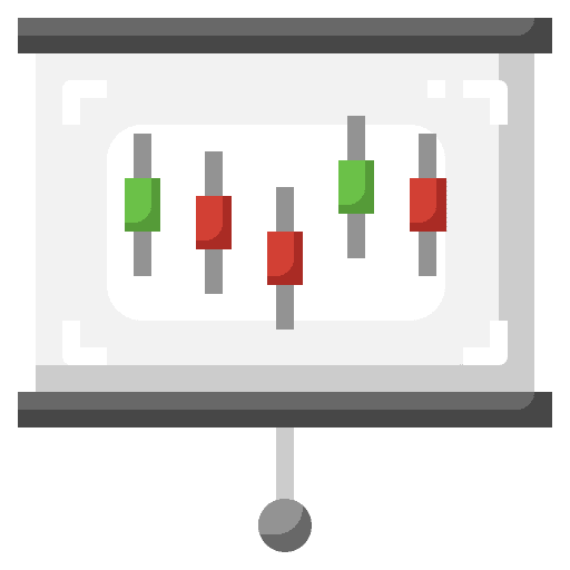 Presentation bar graph business presentation icon