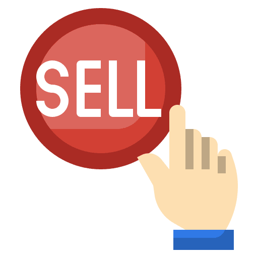Selling finger selling click icon Selling finger selling click icon