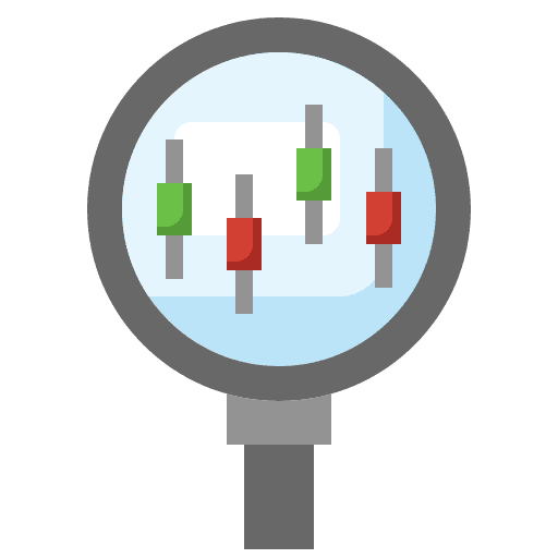 Magnifying glass magnifying glass business and finance stats icon Magnifying glass magnifying glass business and finance stats icon