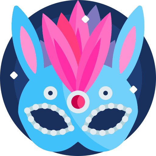 Masquerade fashion birthday and party costume icon