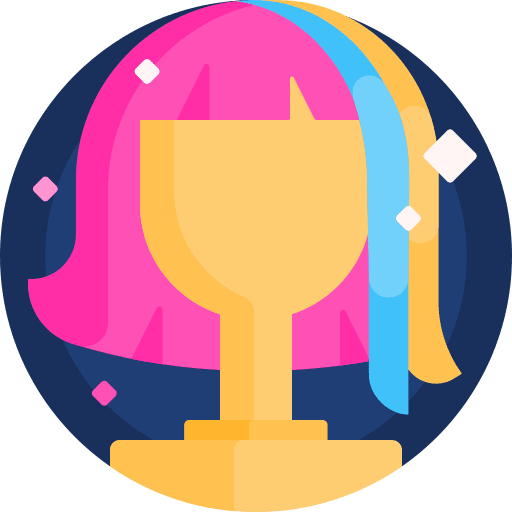 Wig party wig hairstyle icon Wig party wig hairstyle icon