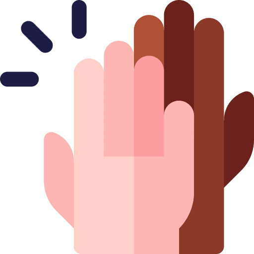 High five agreement trust friends icon