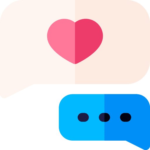 Talk romantic speech bubble communications icon Talk romantic speech bubble communications icon