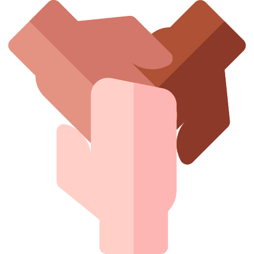 Hands collaboration team trust icon Hands collaboration team trust icon
