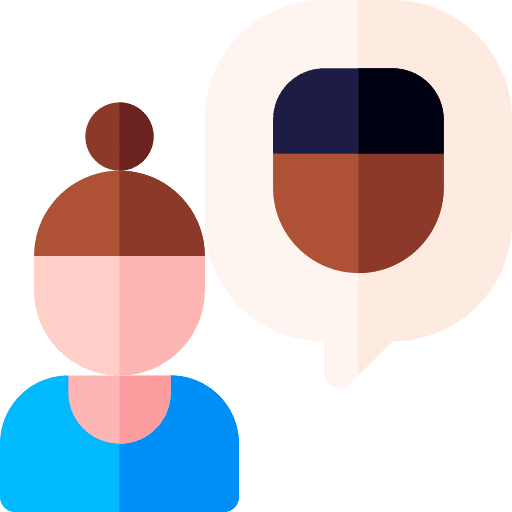Friend girl conversation chat icon Friend girl conversation chat icon