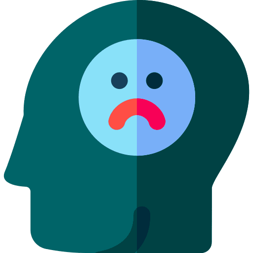 Sadness think mind psychology icon