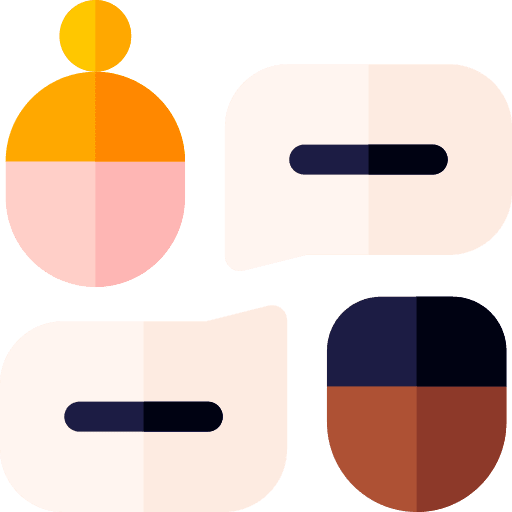 Talk caucasian user chat icon Talk caucasian user chat icon
