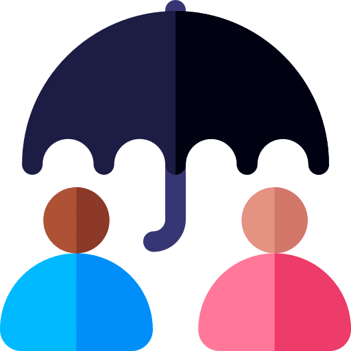 Umbrella user friends friendship icon Umbrella user friends friendship icon
