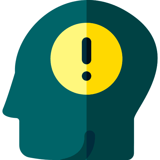 Alert intelligence think emotion icon Alert intelligence think emotion icon