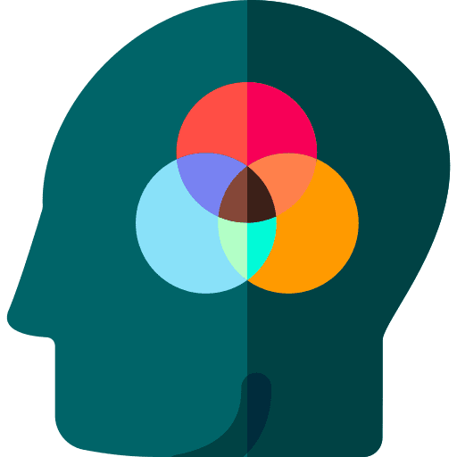 Creative psychology think mind icon Creative psychology think mind icon