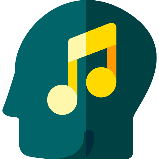 Music think psychology wellness icon Music think psychology wellness icon