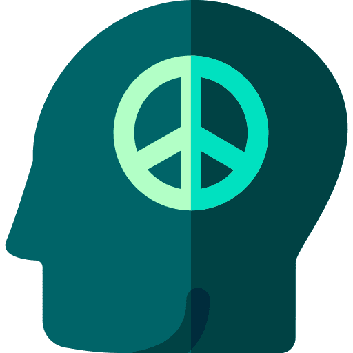 Peace of mind psychology think wellness icon Peace of mind psychology think wellness icon