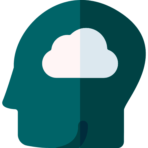 Cloud wellness think mind icon Cloud wellness think mind icon