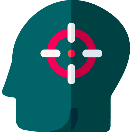 Target emotion think mind icon Target emotion think mind icon
